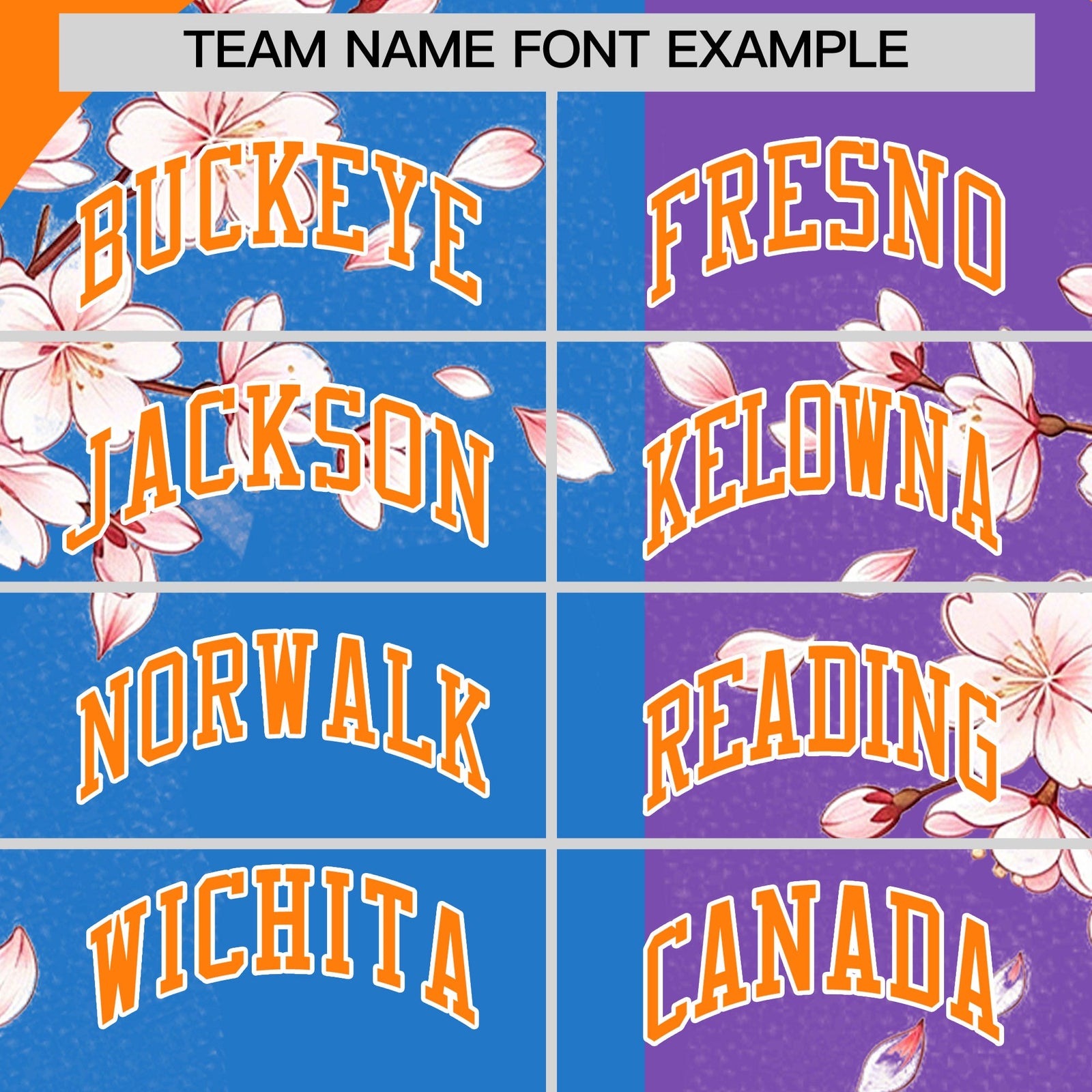 Custom Light Blue Orange White Cherry Blossoms Personalization Stretch Fabric T-shirt| KXKSHOP