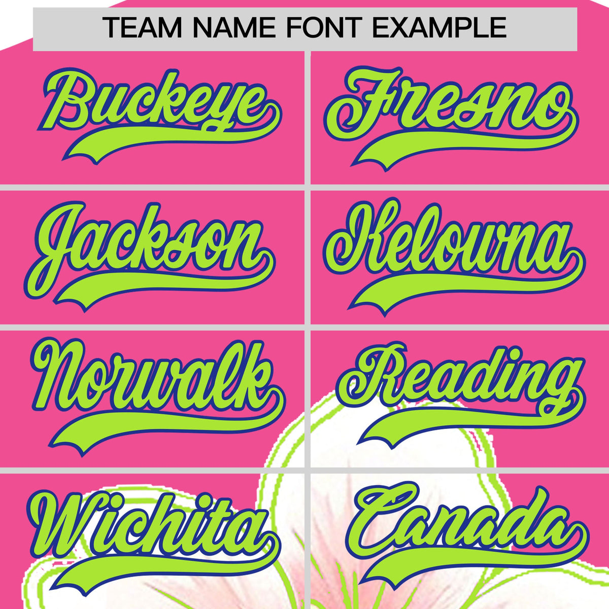 Custom Pink Neon Green Royal Blue Cherry Blossoms Personalization Moisture-Wicking T-shirt| KXKSHOP