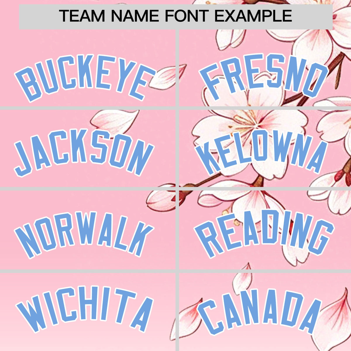 Custom Light Pink White Light Blue Cherry Blossoms Personalization Moisture-Wicking T-shirt| KXKSHOP