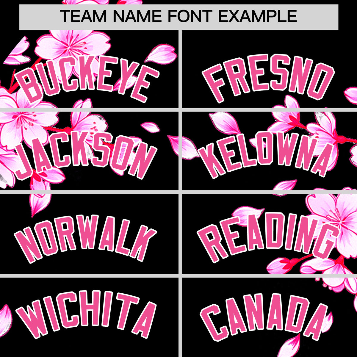 Custom Black Pink White Cherry Blossoms Personalization Moisture-Wicking T-shirt| KXKSHOP