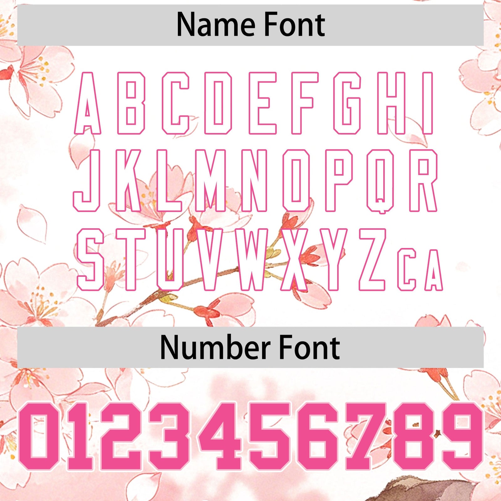 Custom Light Pink White Pink Cherry Blossoms Personalization Moisture-Wicking T-shirt| KXKSHOP