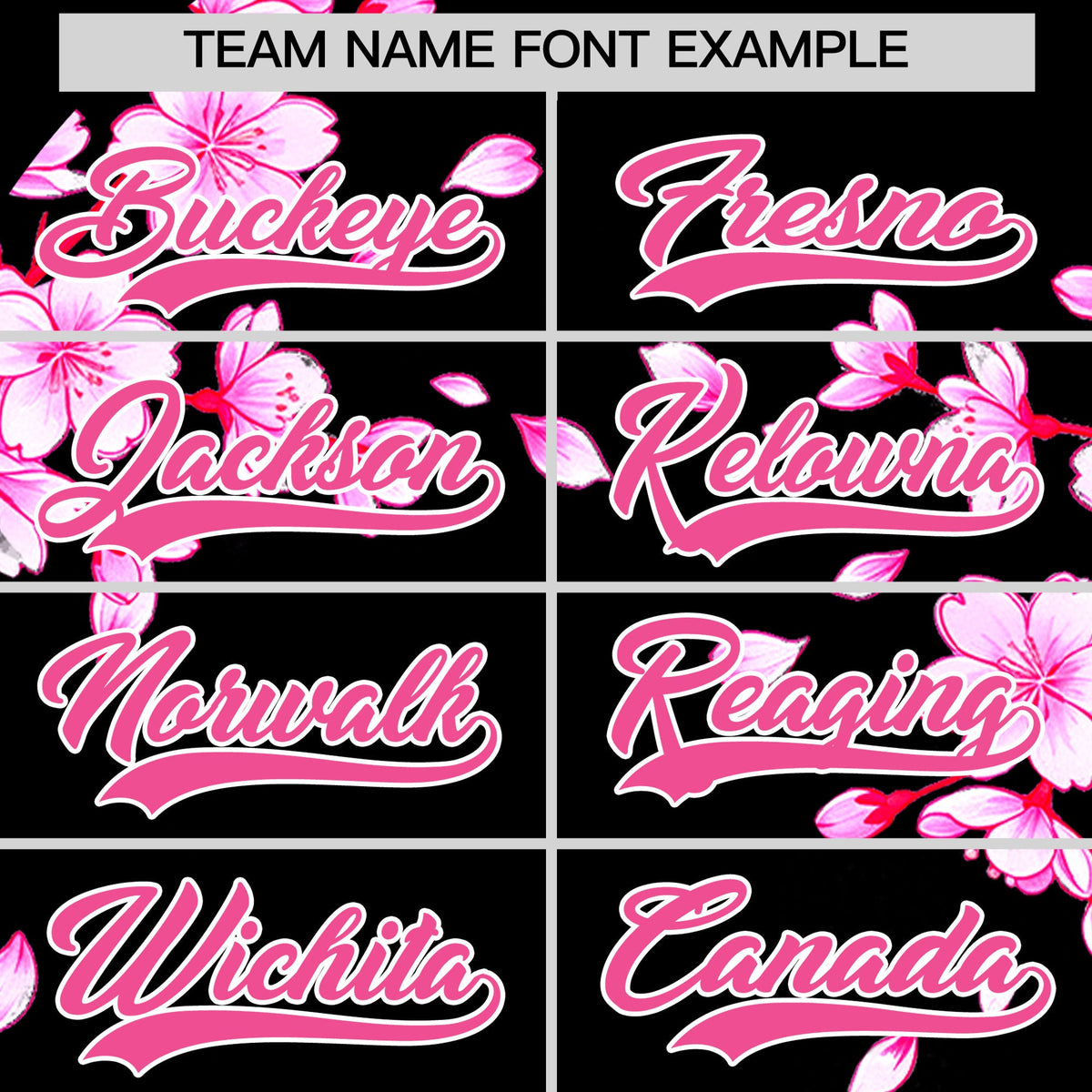 Custom Black Pink White Cherry Blossoms Personalization Moisture-Wicking T-shirt| KXKSHOP