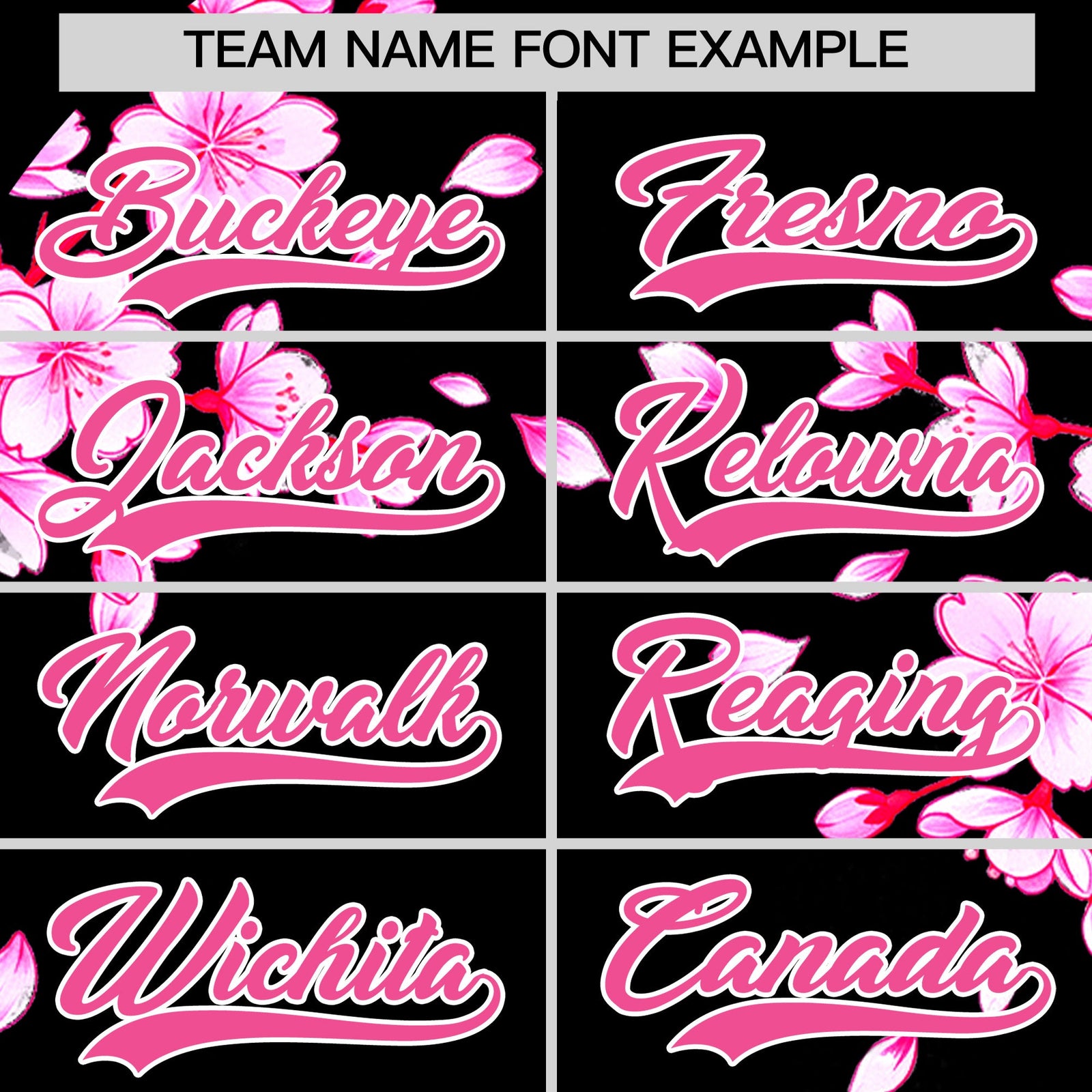 Custom Black Pink White Cherry Blossoms Personalization Moisture-Wicking T-shirt| KXKSHOP
