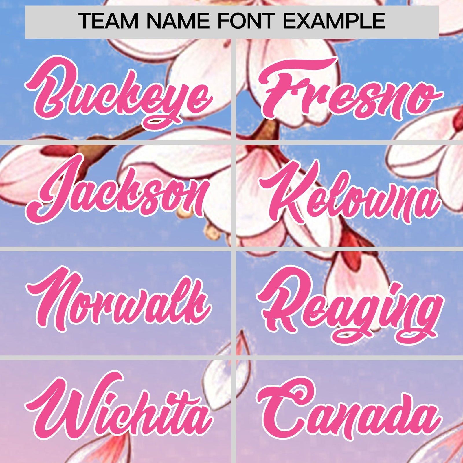 Custom Light Blue Light Pink Pink Cherry Blossoms Personalization Moisture-Wicking T-shirt| KXKSHOP
