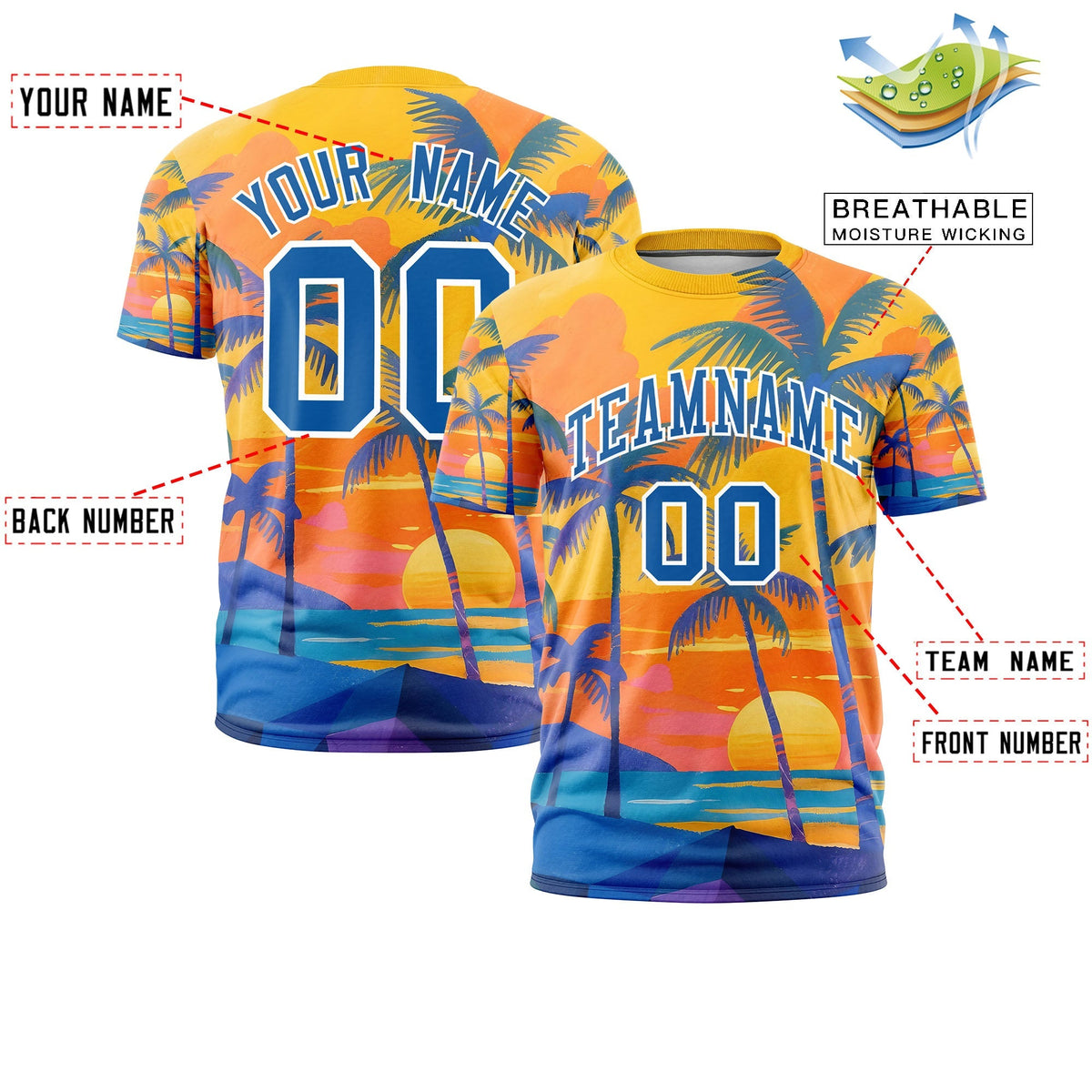 Custom Royal White Graffiti Pattern Hawaiian Style T-shirt| KXKSHOP