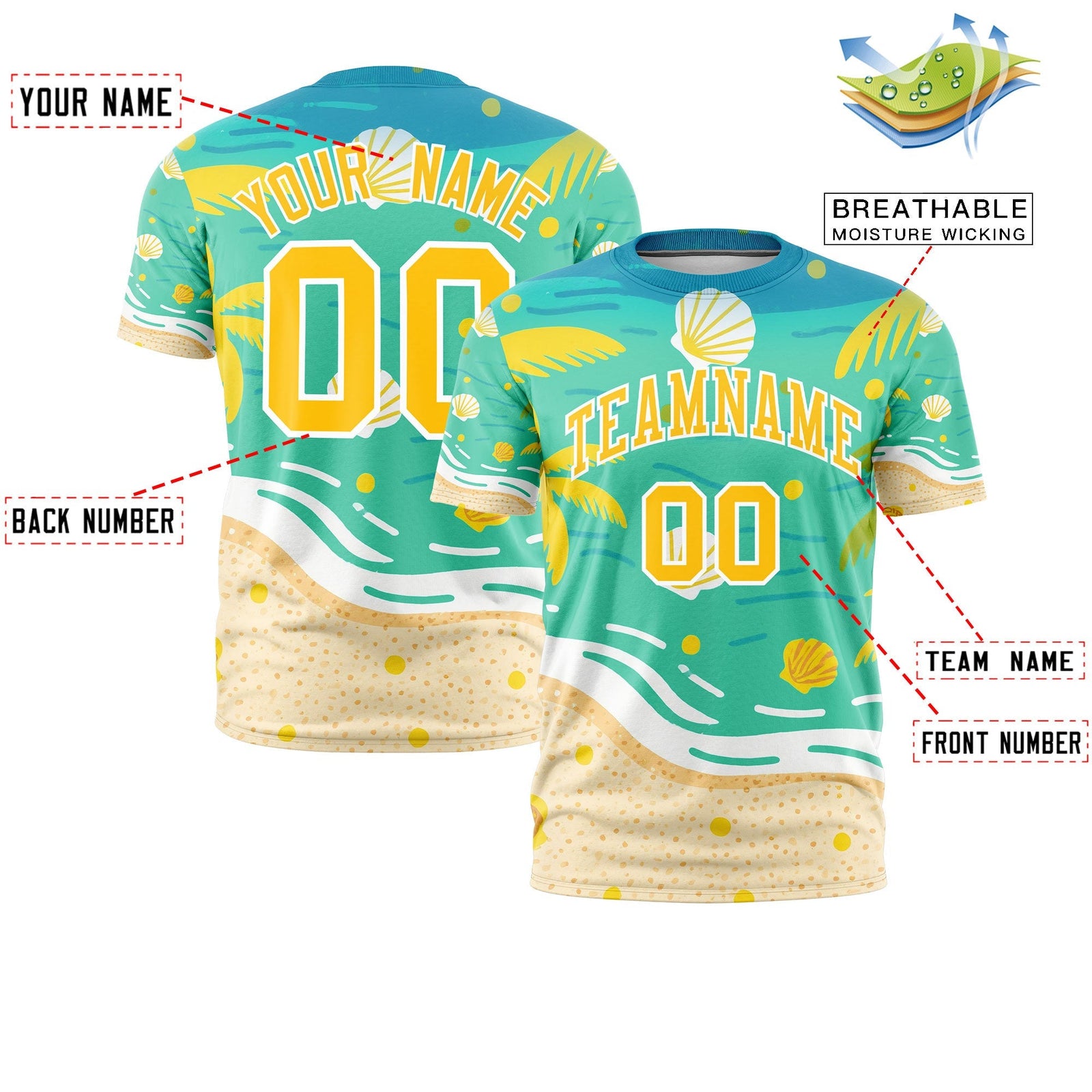 Custom Yellow White Graffiti Pattern Hawaiian Style T-shirt| KXKSHOP
