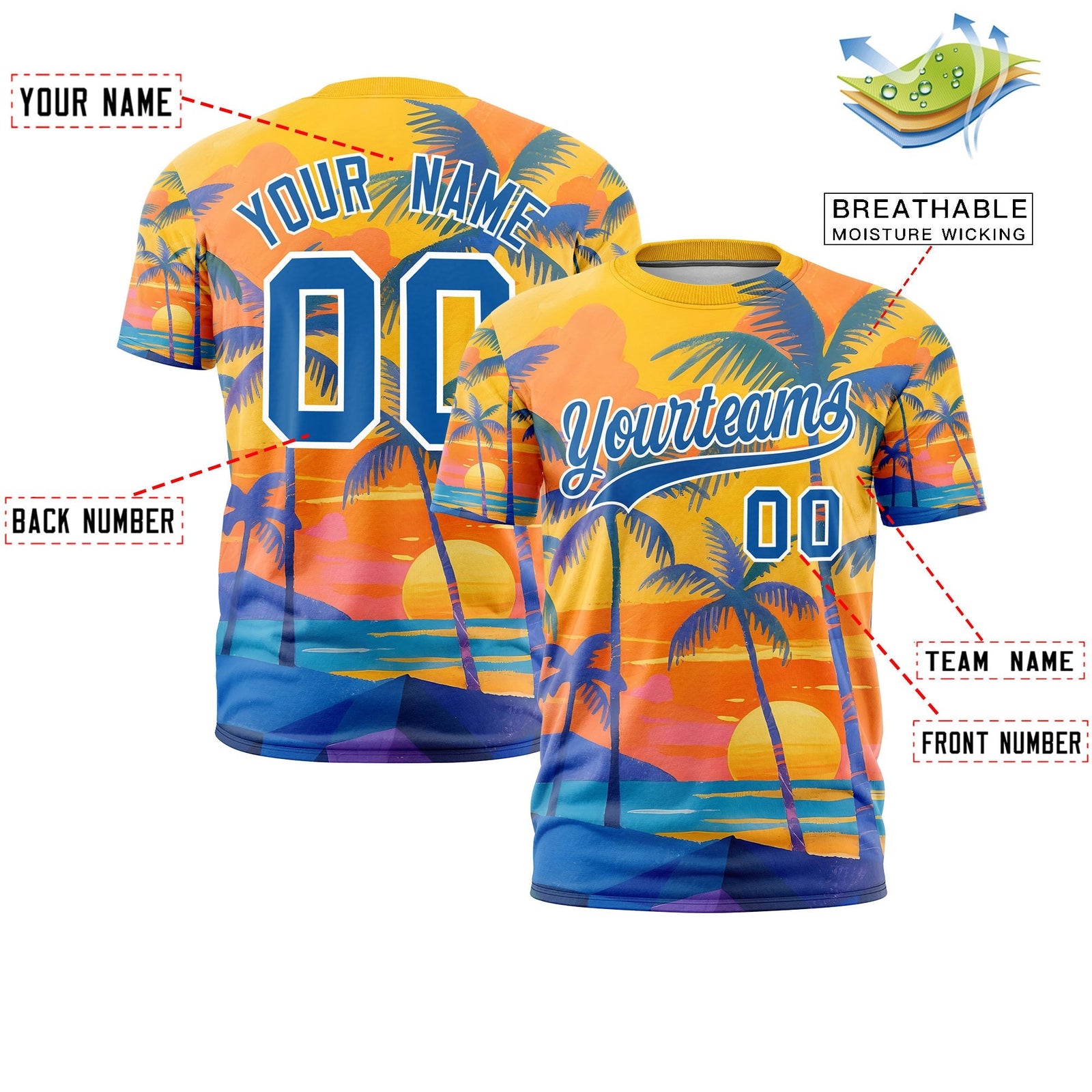 Custom Royal White Graffiti Pattern Hawaiian Style T-shirt| KXKSHOP