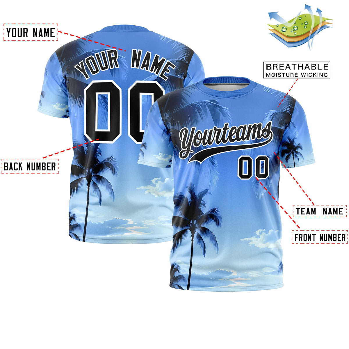 Custom Black White Graffiti Pattern Hawaiian Style T-shirt| KXKSHOP
