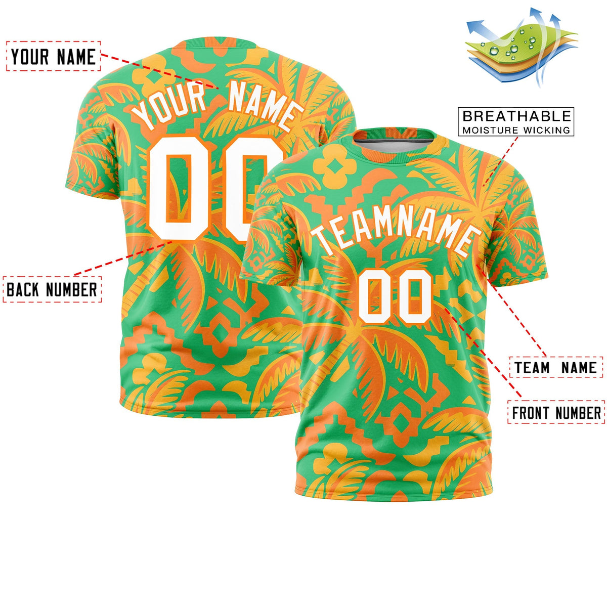 Custom White Orange Graffiti Pattern Hawaiian Style T-shirt| KXKSHOP