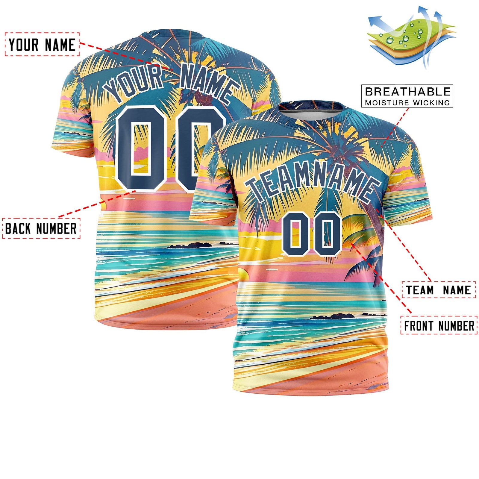 Custom Midnight Blue White Graffiti Pattern Hawaiian Style T-shirt| KXKSHOP