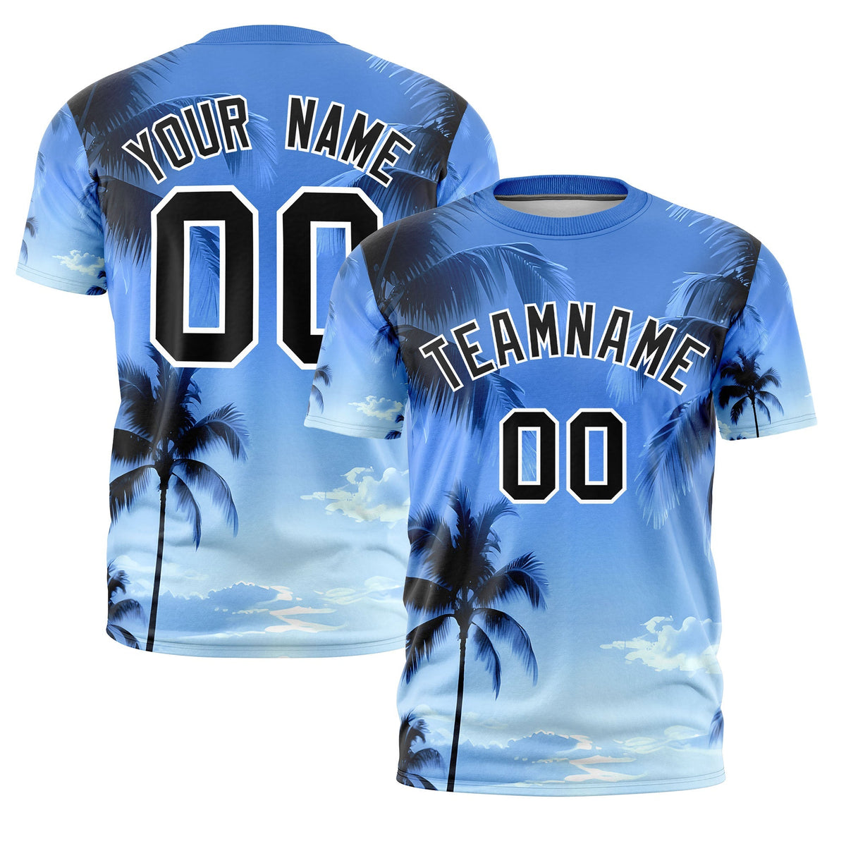 Custom Black White Graffiti Pattern Hawaiian Style T-shirt| KXKSHOP
