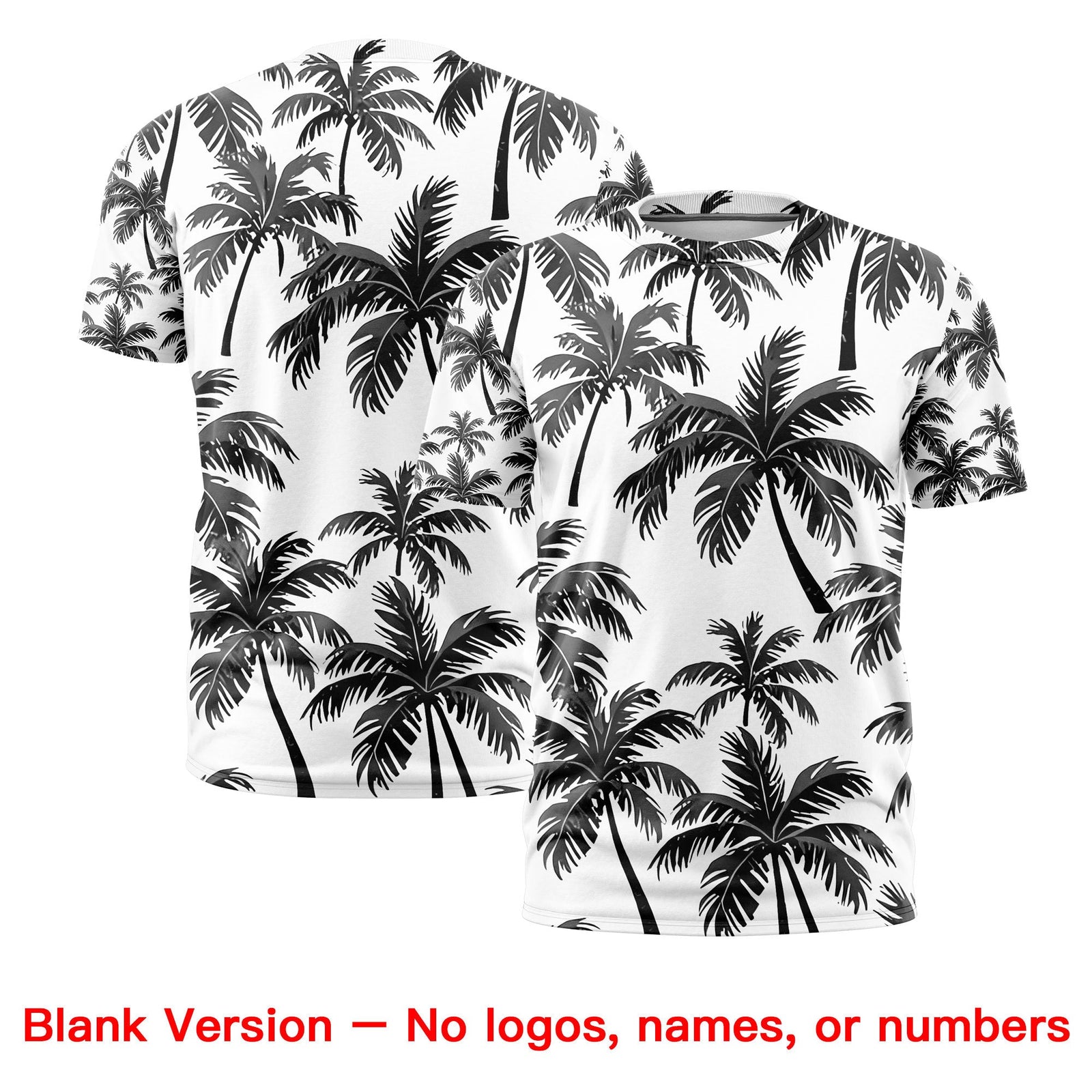 Custom Black White Graffiti Pattern Hawaiian Style T-shirt| KXKSHOP