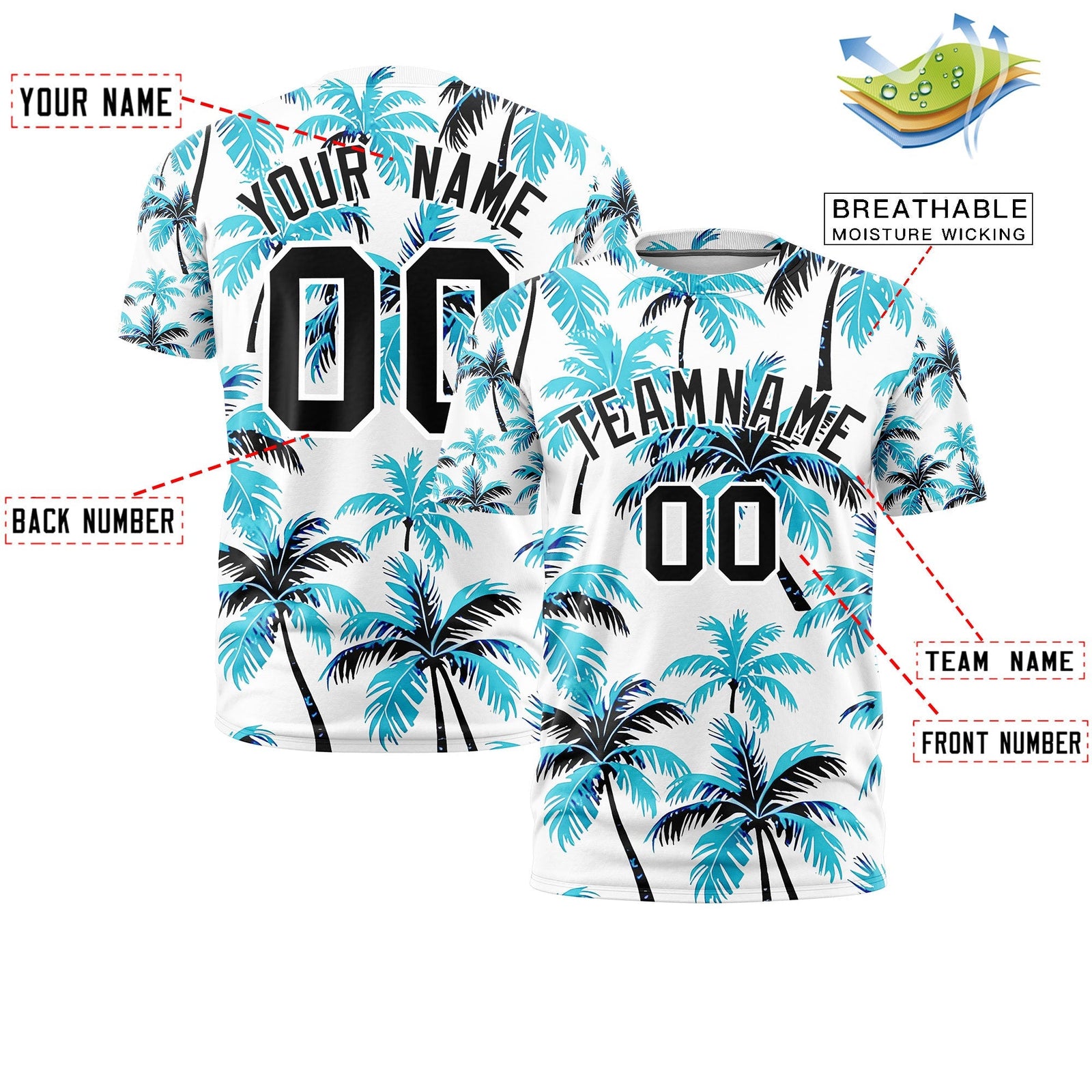 Custom Black White Graffiti Pattern Hawaiian Style T-shirt| KXKSHOP