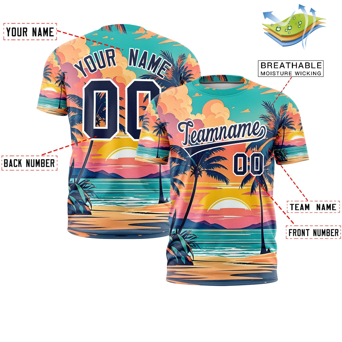 Custom Navy White Graffiti Pattern Hawaiian Style T-shirt| KXKSHOP