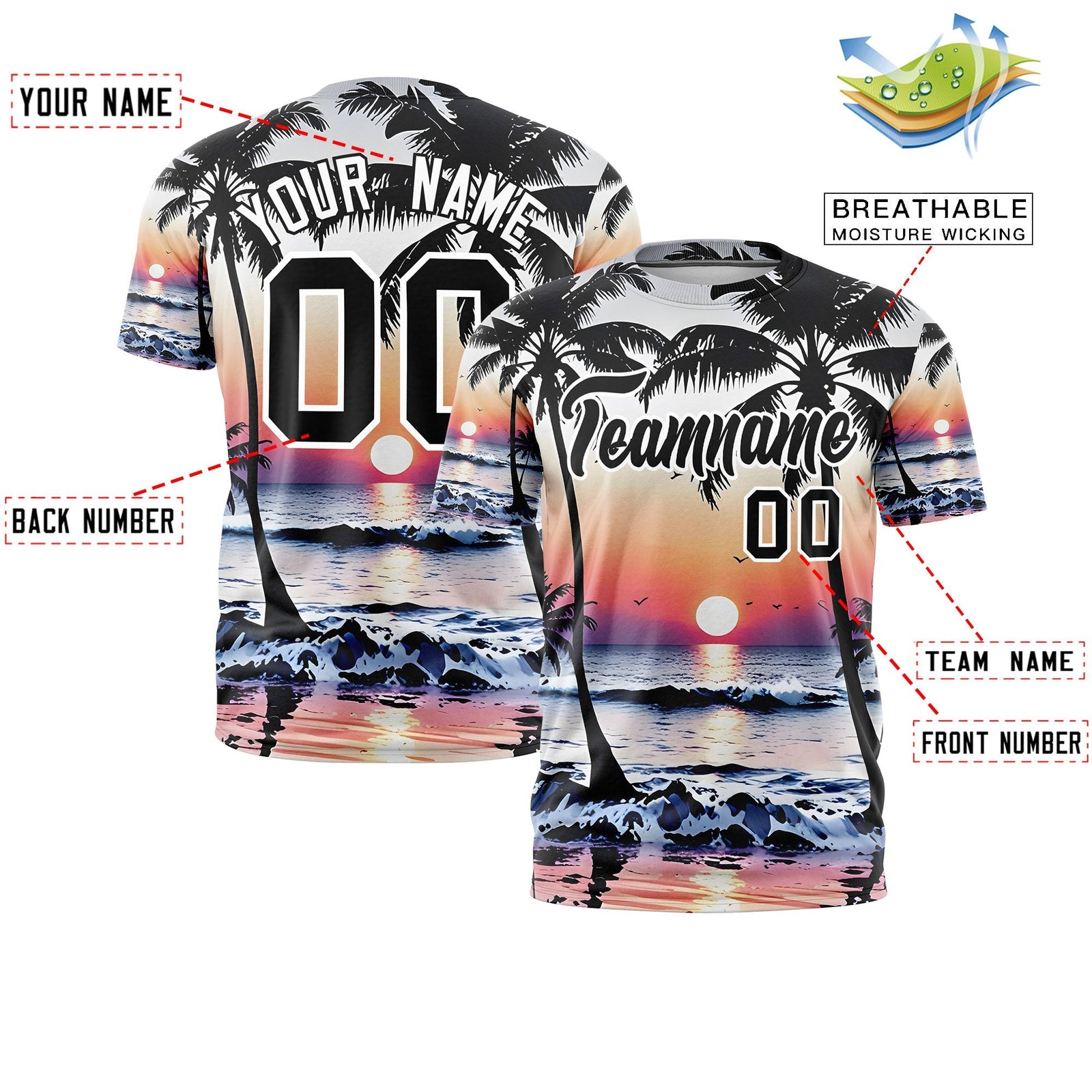 Custom Black White Graffiti Pattern Hawaiian Style T-shirt| KXKSHOP