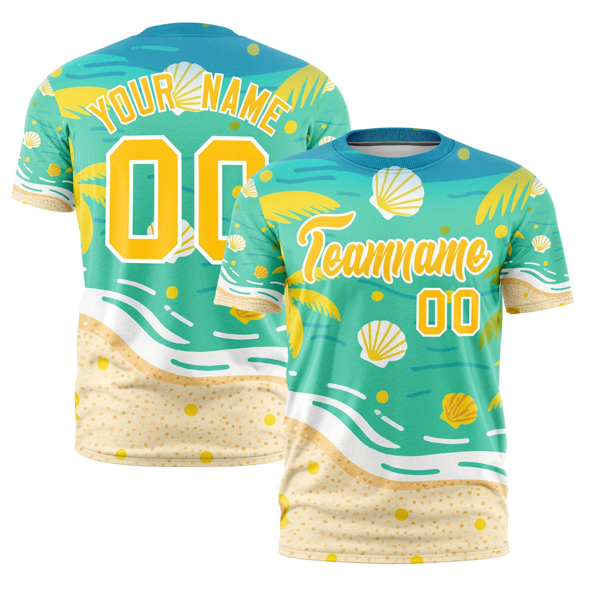 Custom Yellow White Graffiti Pattern Hawaiian Style T-shirt| KXKSHOP