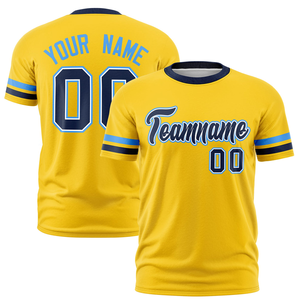 Custom Gold Navy Classic Style Stripe Fashion T-shirt| KXKSHOP