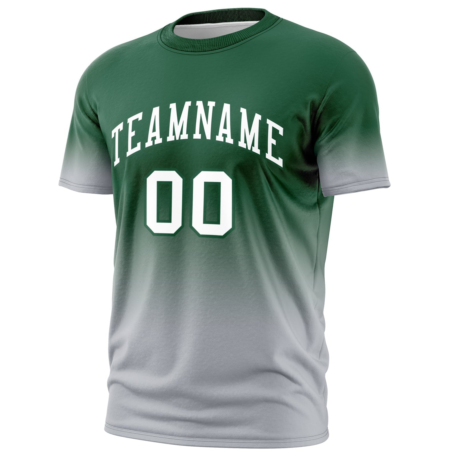 Custom Green White Gradient Fashion Quick Dry T-shirt| KXKSHOP