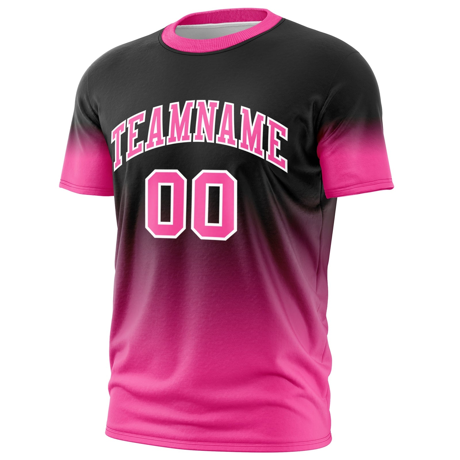 Custom Black Pink White Gradient Fashion Lightweight T-shirt| KXKSHOP