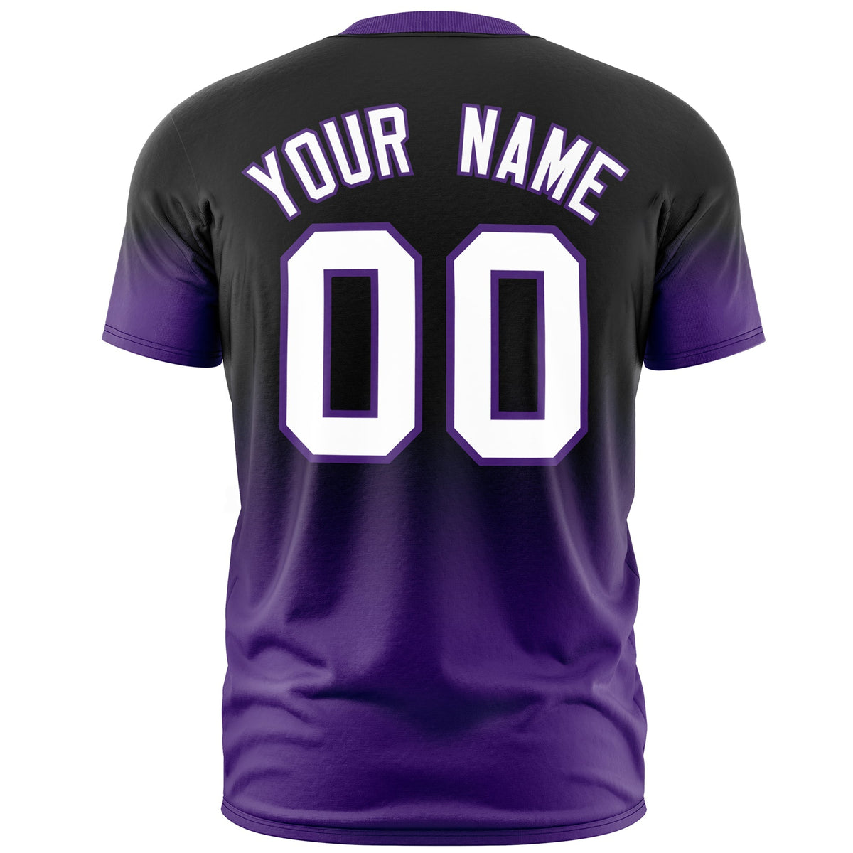 Custom Black White Purple Gradient Fashion Quick Dry T-shirt| KXKSHOP
