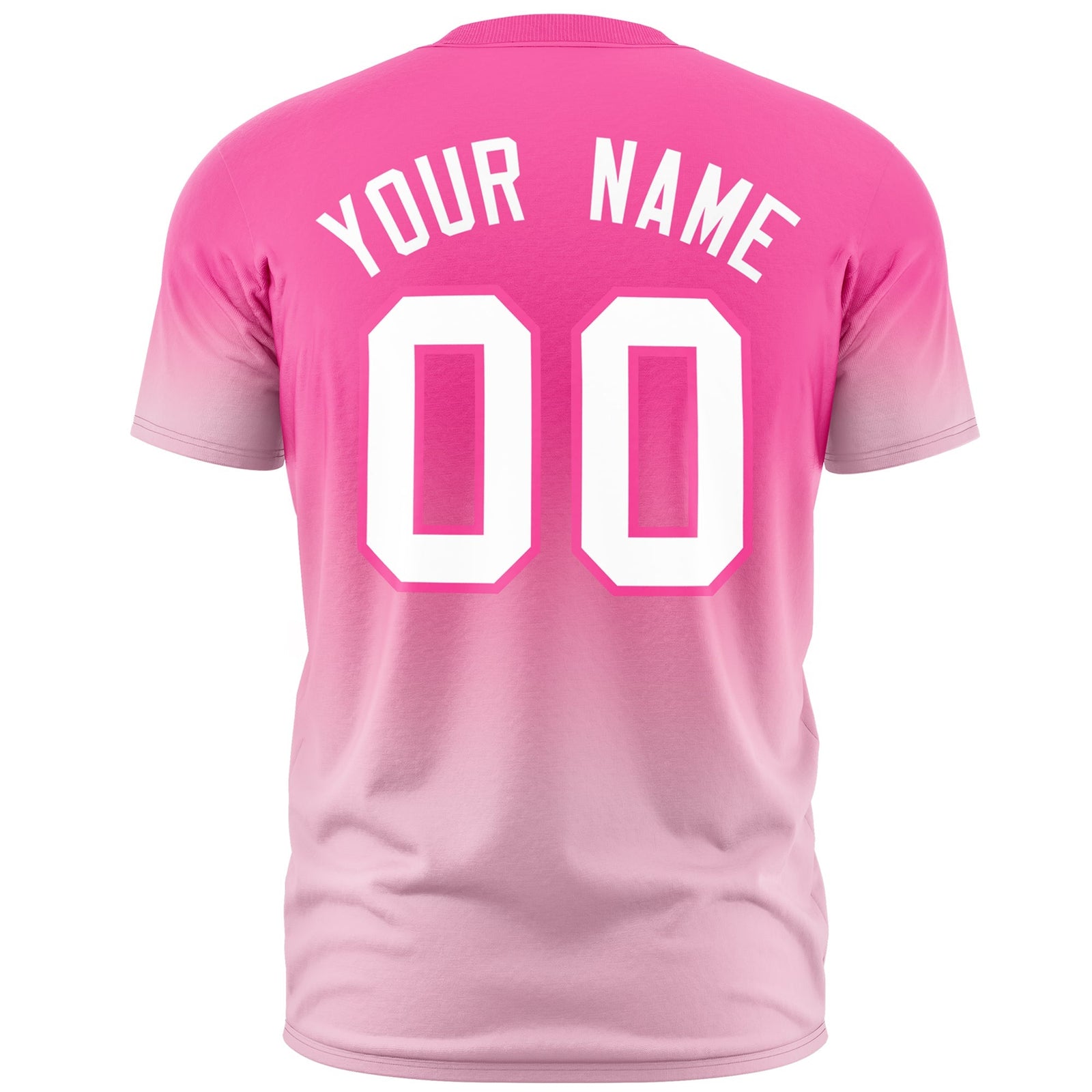 Custom White Pink Gradient Fashion Lightweight T-shirt| KXKSHOP