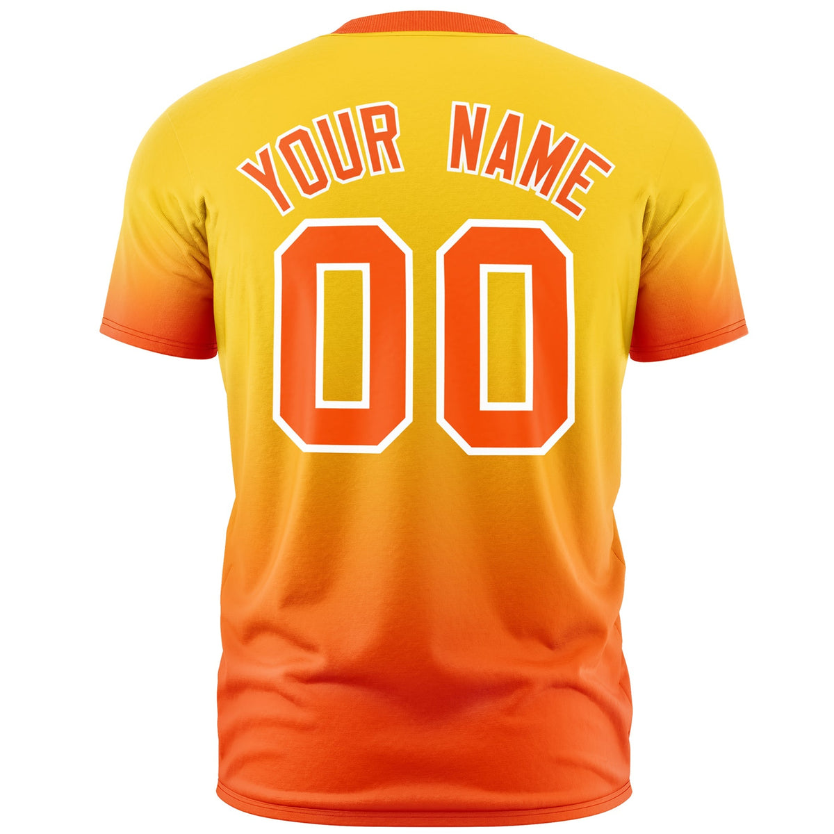 Custom Gold Orange White Gradient Fashion Lightweight T-shirt| KXKSHOP
