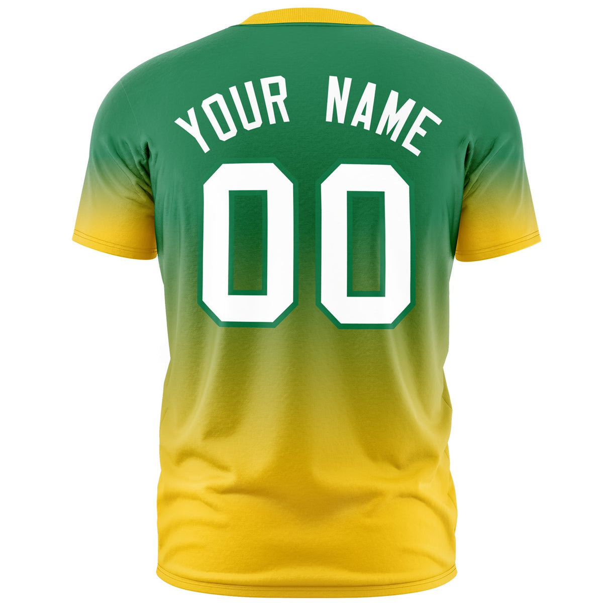 Custom Kelly Green White Gradient Fashion Quick Dry T-shirt| KXKSHOP