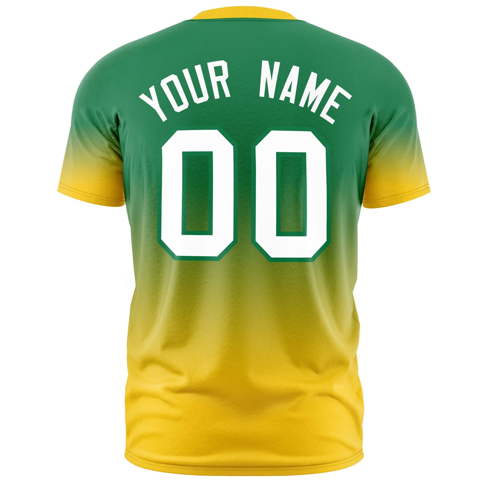 Custom Kelly Green White Gradient Fashion Lightweight T-shirt| KXKSHOP