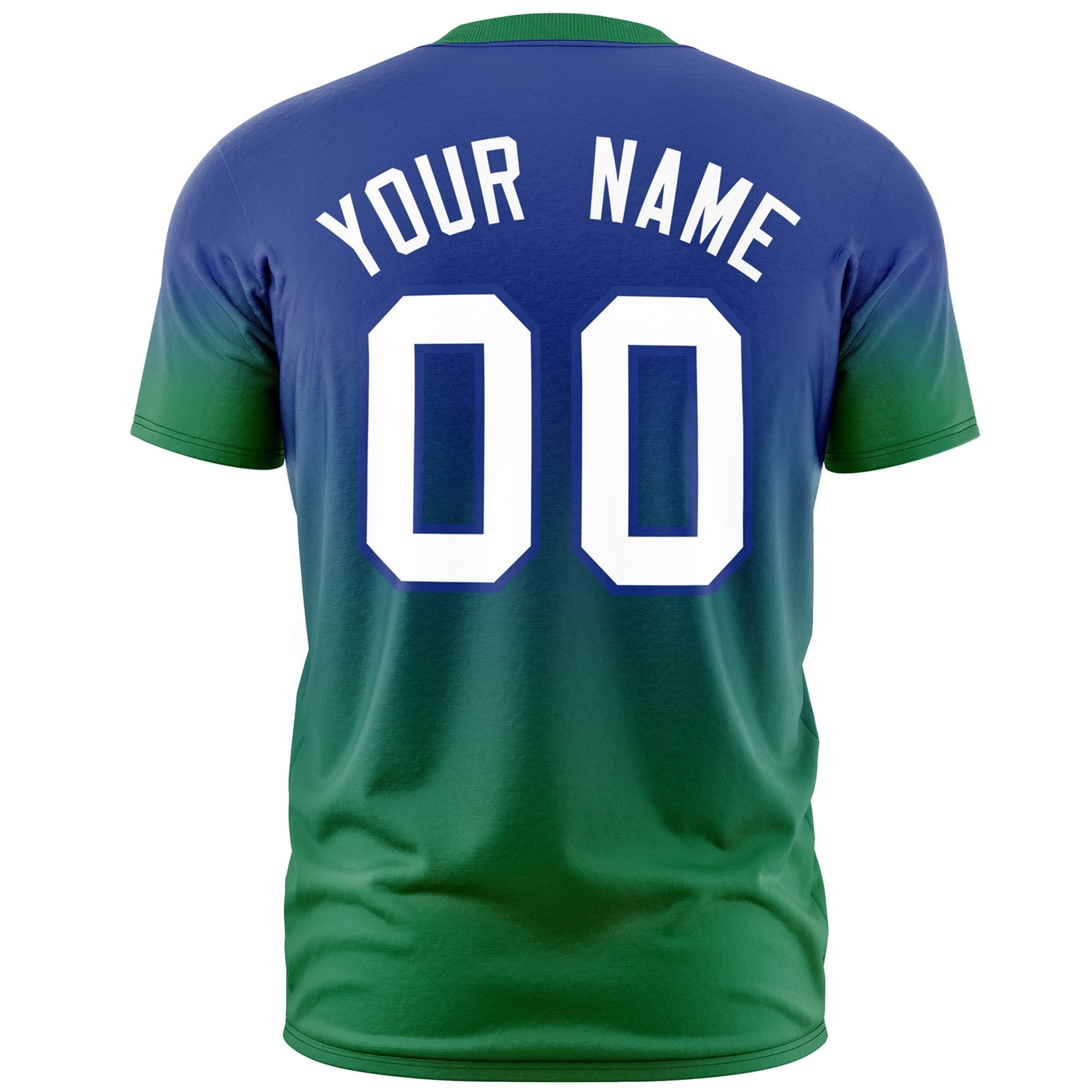 Custom Royal Blue White Gradient Fashion Quick Dry T-shirt| KXKSHOP