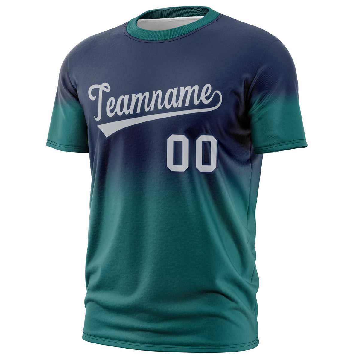 Custom Navy Gray Gradient Fashion Quick Dry T-shirt| KXKSHOP