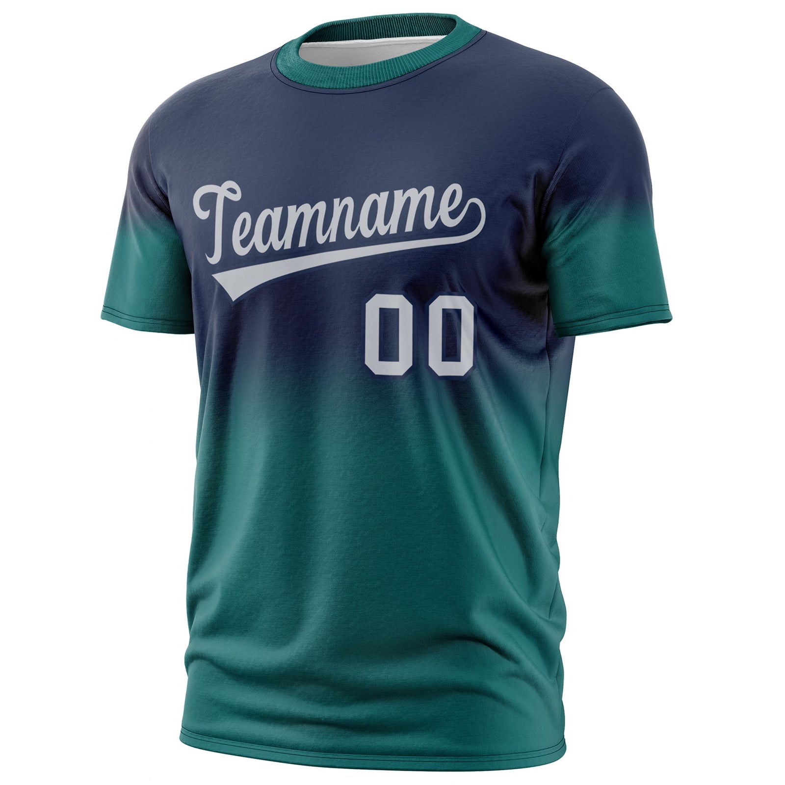 Custom Navy Gray Gradient Fashion Quick Dry T-shirt| KXKSHOP