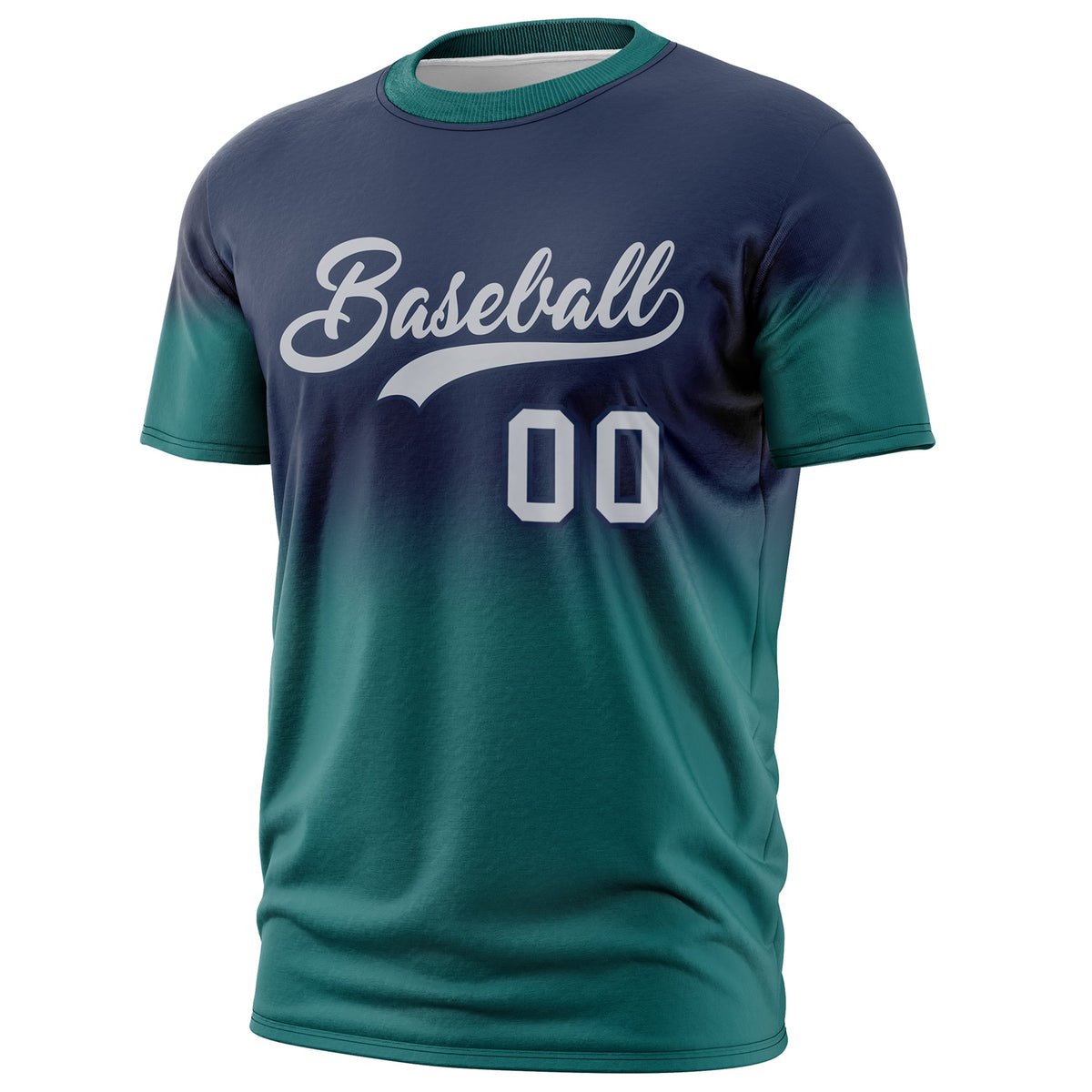 Custom Navy Gray Gradient Fashion Quick Dry T-shirt| KXKSHOP