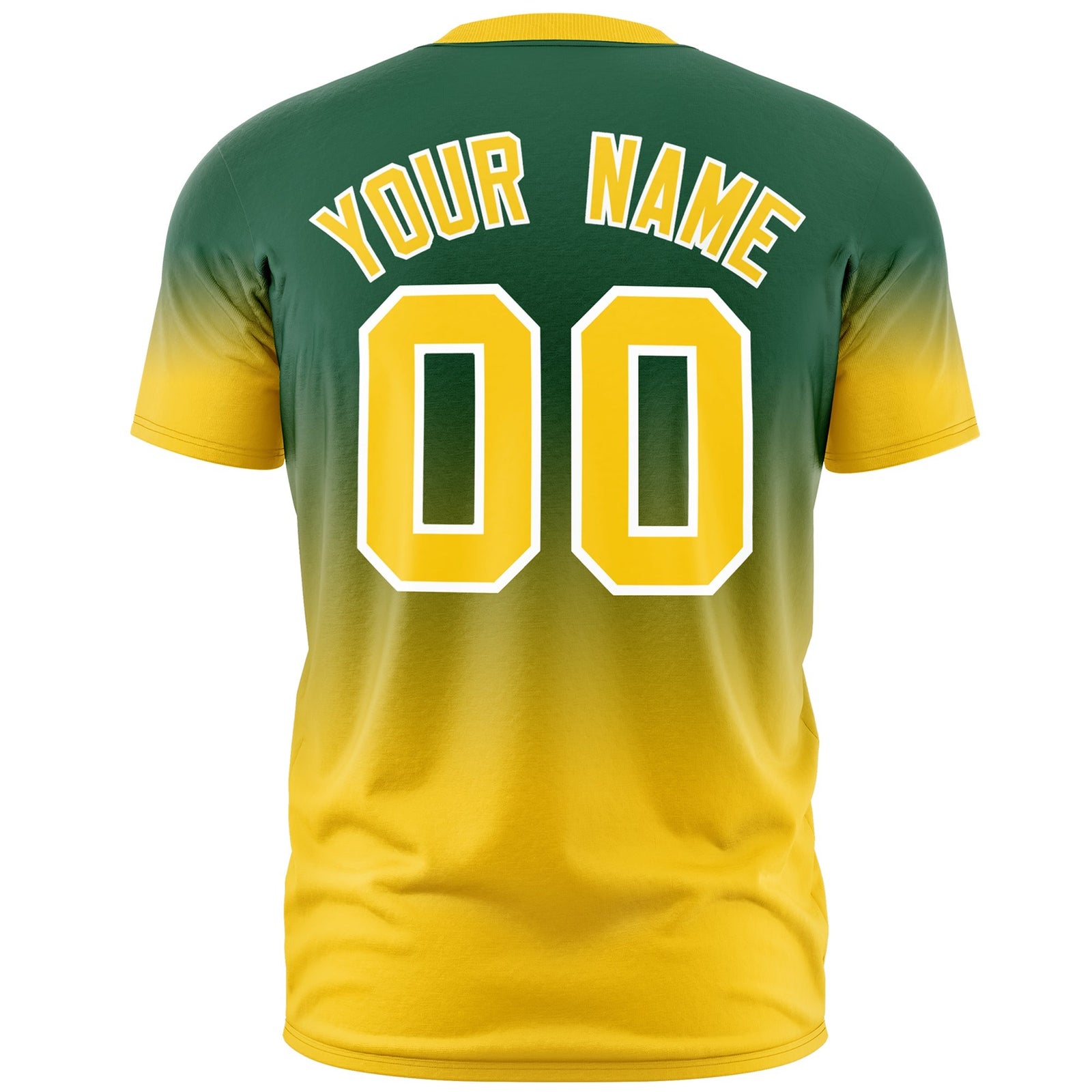 Custom Green Gold White Gradient Fashion Quick Dry T-shirt| KXKSHOP