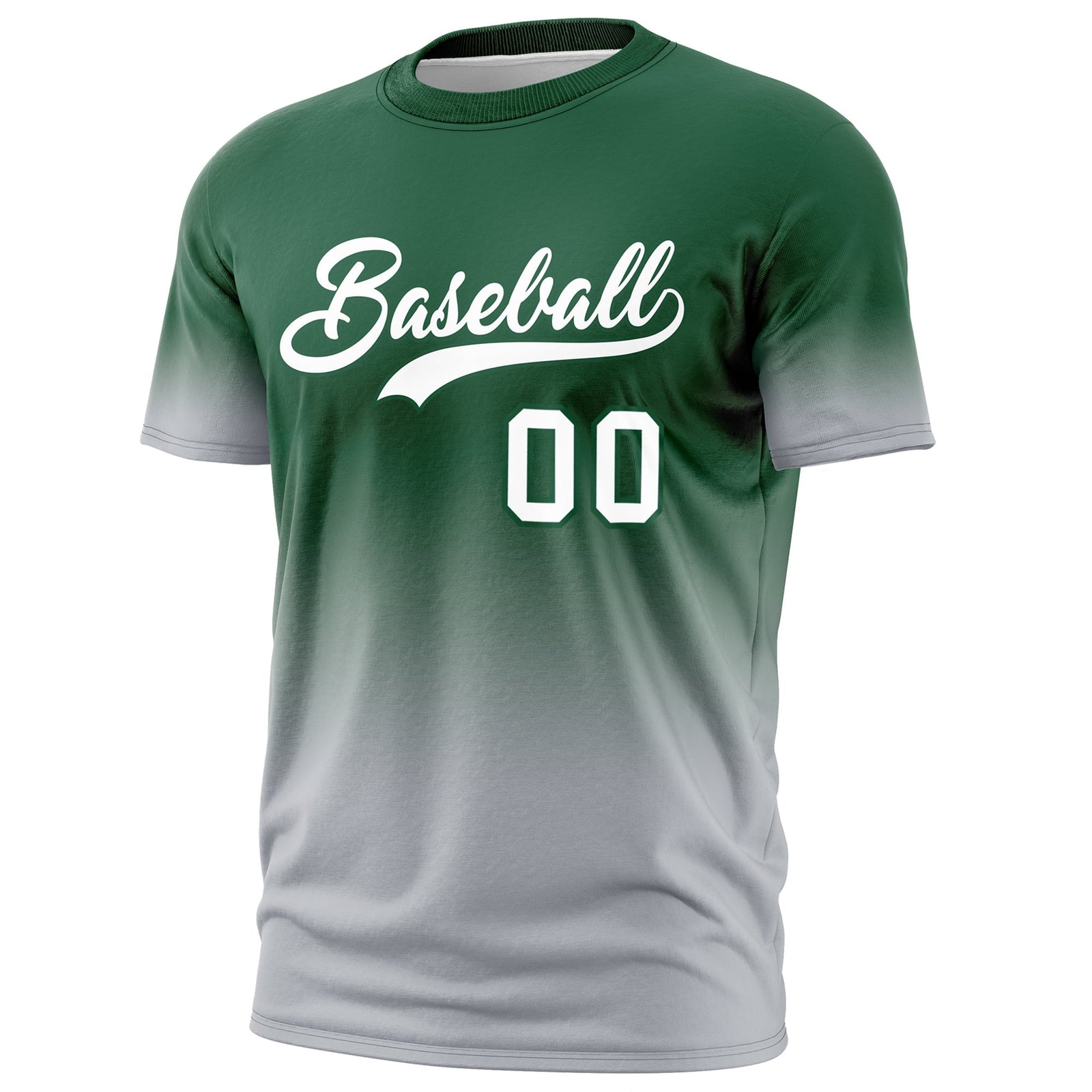Custom Green White Gradient Fashion Quick Dry T-shirt| KXKSHOP