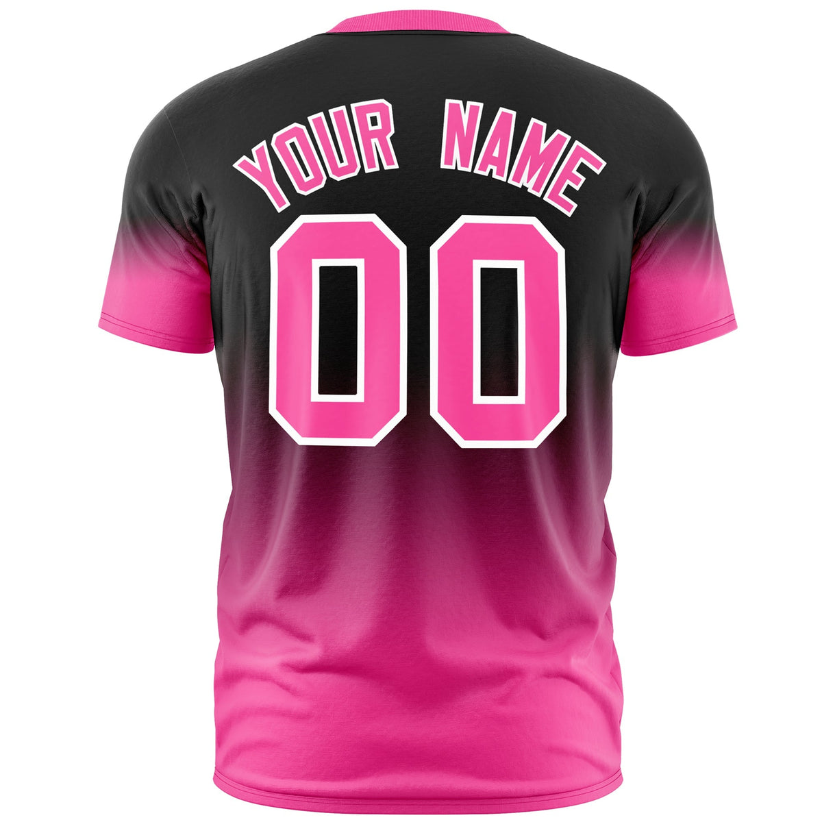 Custom Black Pink White Gradient Fashion Lightweight T-shirt| KXKSHOP