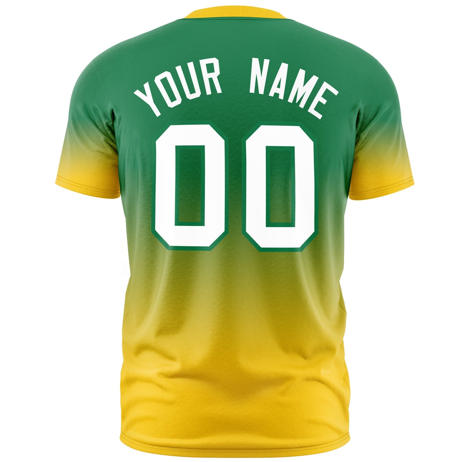 Custom Kelly Green White Gradient Fashion Quick Dry T-shirt| KXKSHOP