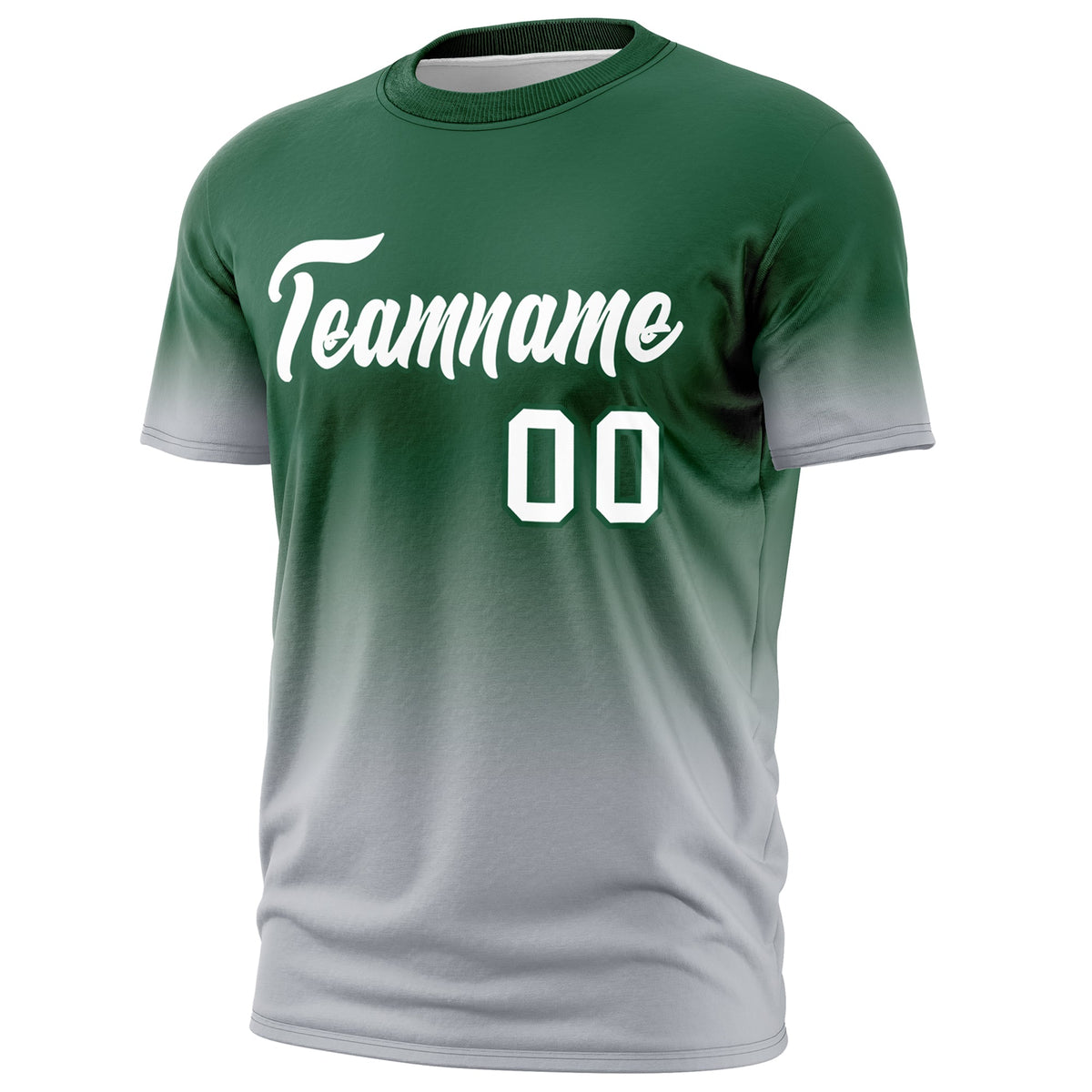 Custom Green White Gradient Fashion Quick Dry T-shirt| KXKSHOP
