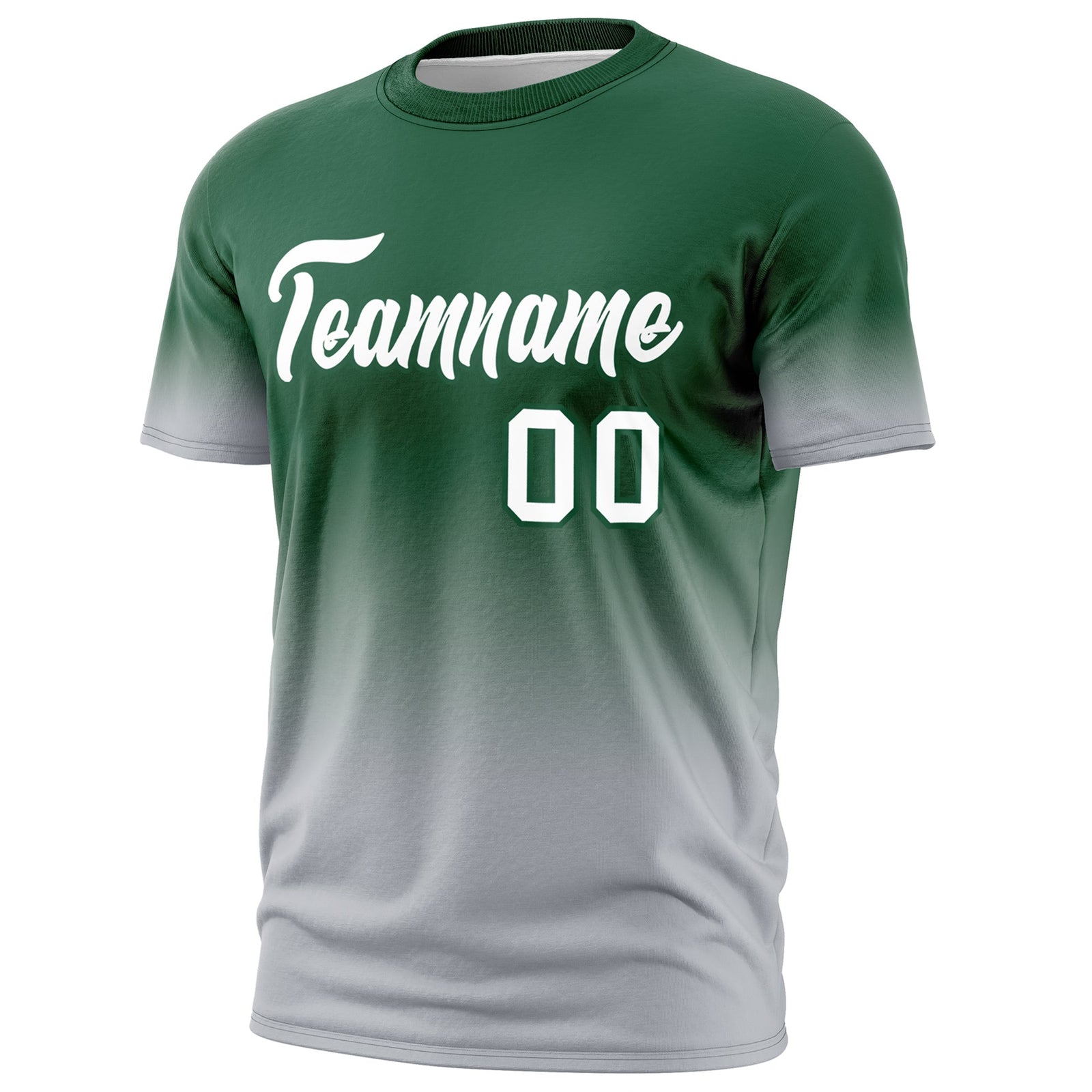 Custom Green White Gradient Fashion Quick Dry T-shirt| KXKSHOP