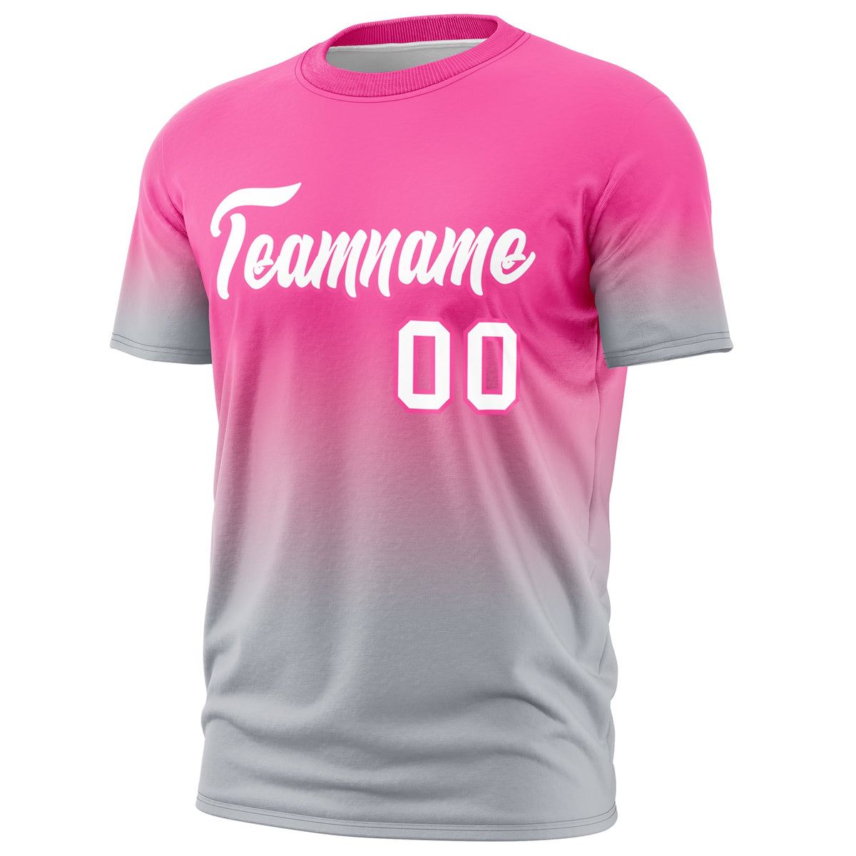 Custom Pink White Gradient Fashion Quick Dry T-shirt| KXKSHOP