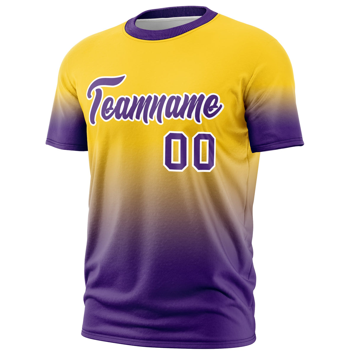 Custom Gold Purple White Gradient Fashion Lightweight T-shirt| KXKSHOP