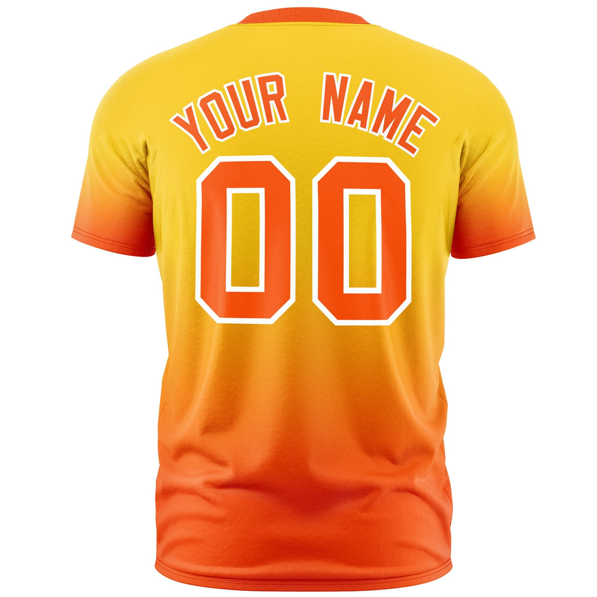 Custom Gold Orange White Gradient Fashion Lightweight T-shirt| KXKSHOP