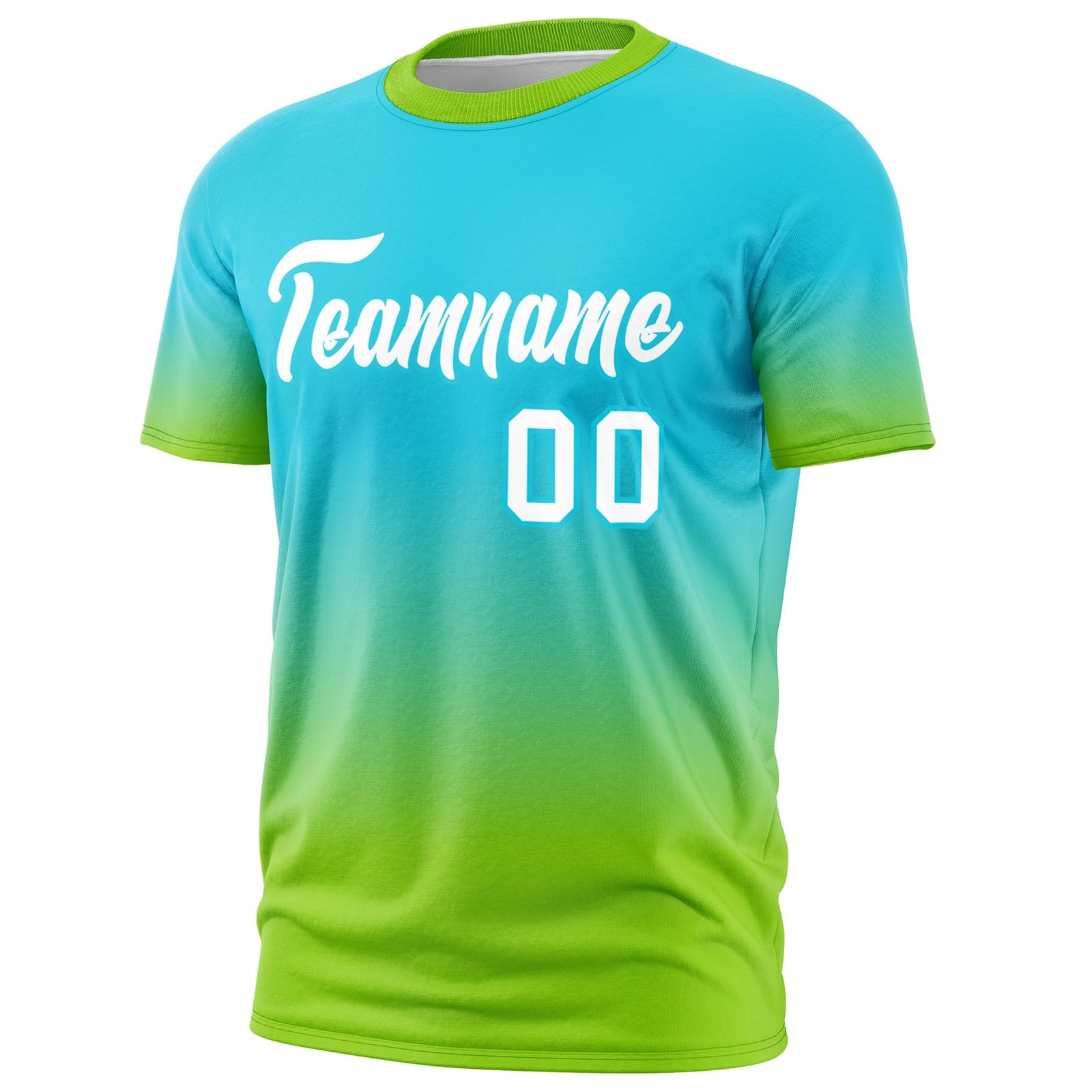 Custom Sky Blue White Gradient Fashion Quick Dry T-shirt| KXKSHOP
