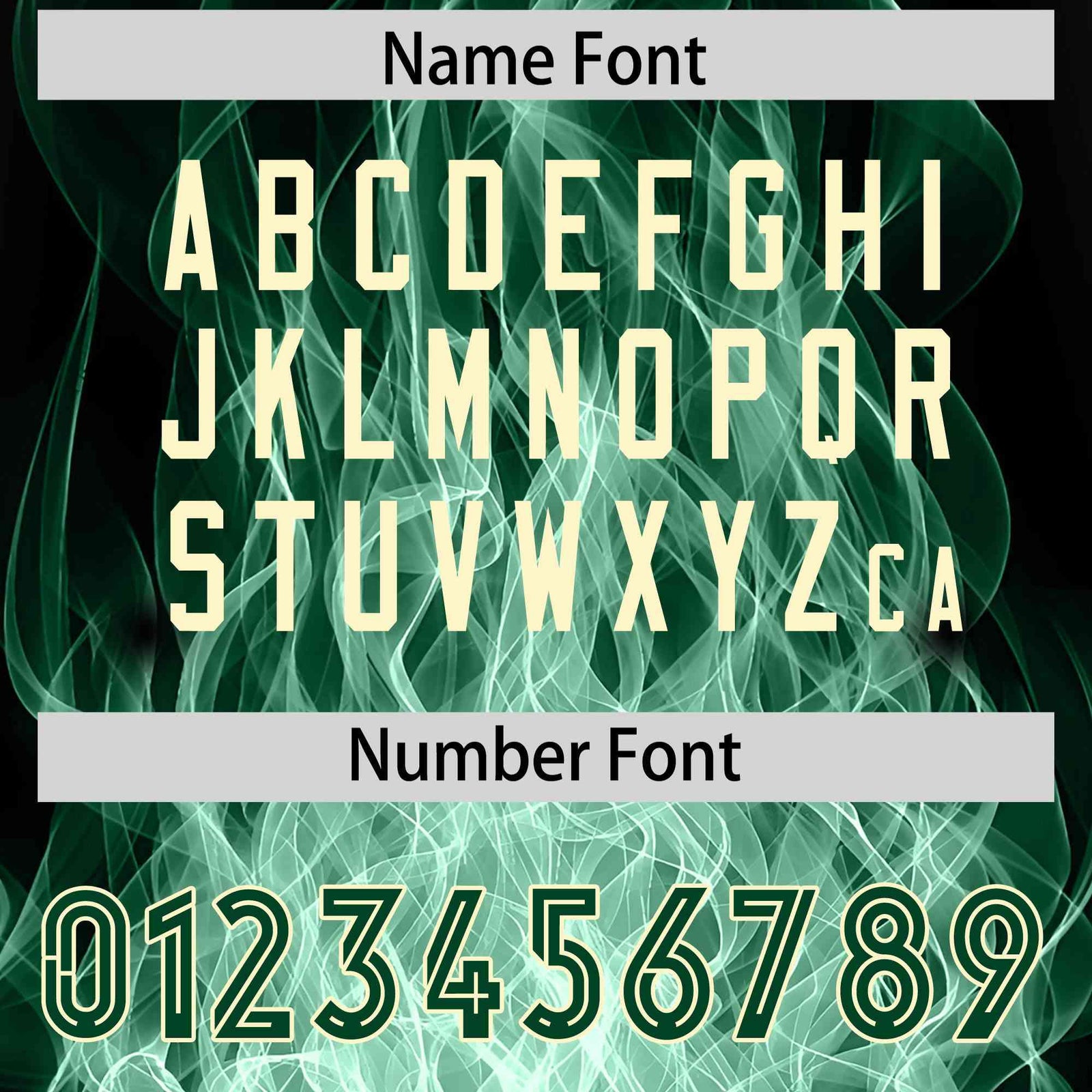 Custom Black Green Colorful Flame Pattern Long Sleeve Performance T-Shirt