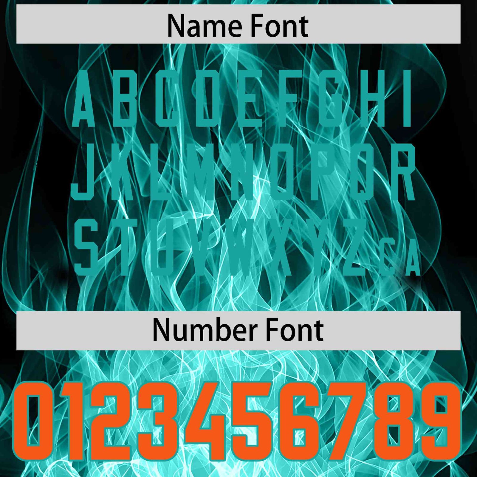 Custom Black Aqua Colorful Flame Pattern Long Sleeve Performance T-Shirt