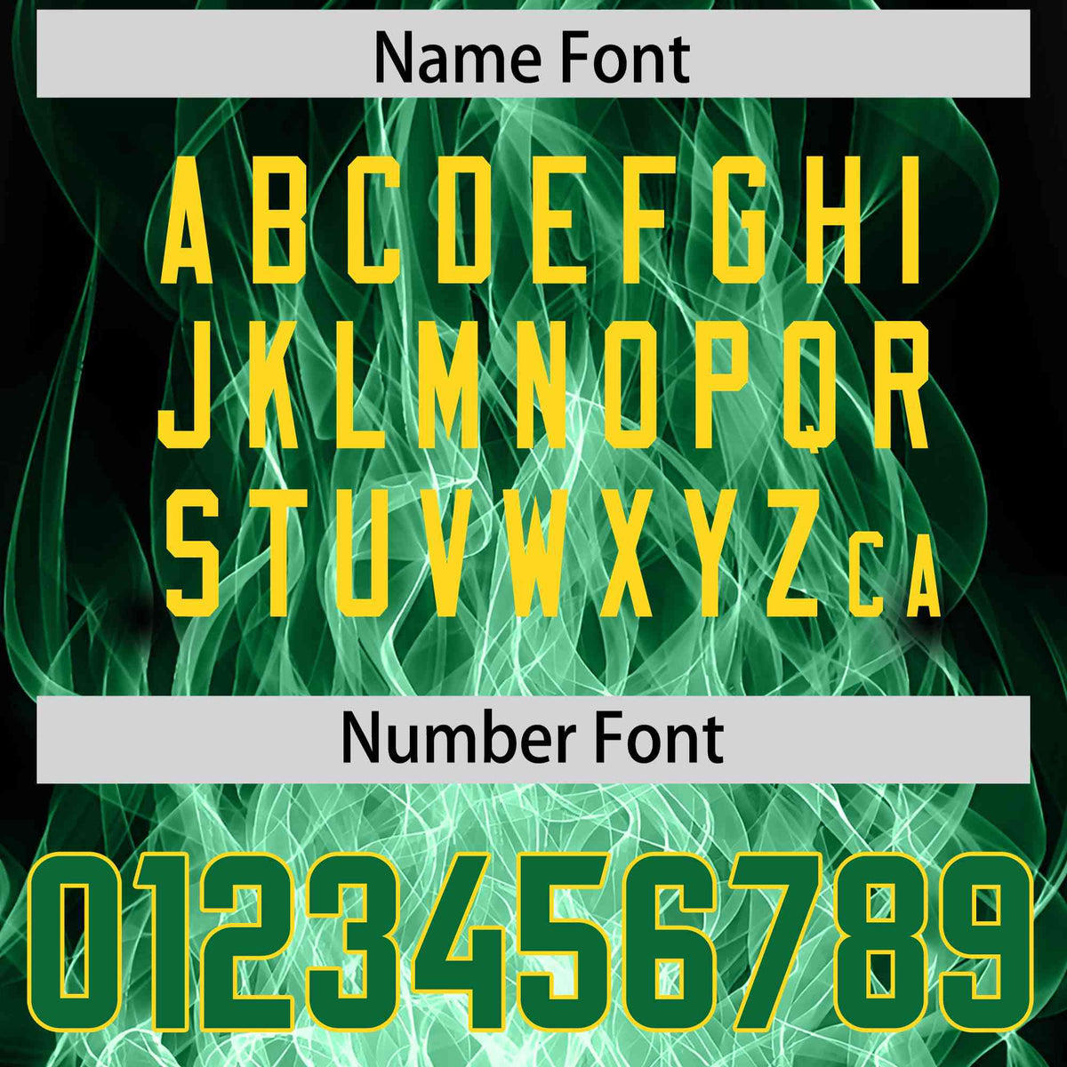 Custom Black Kelly Green Colorful Flame Pattern Long Sleeve Performance T-Shirt