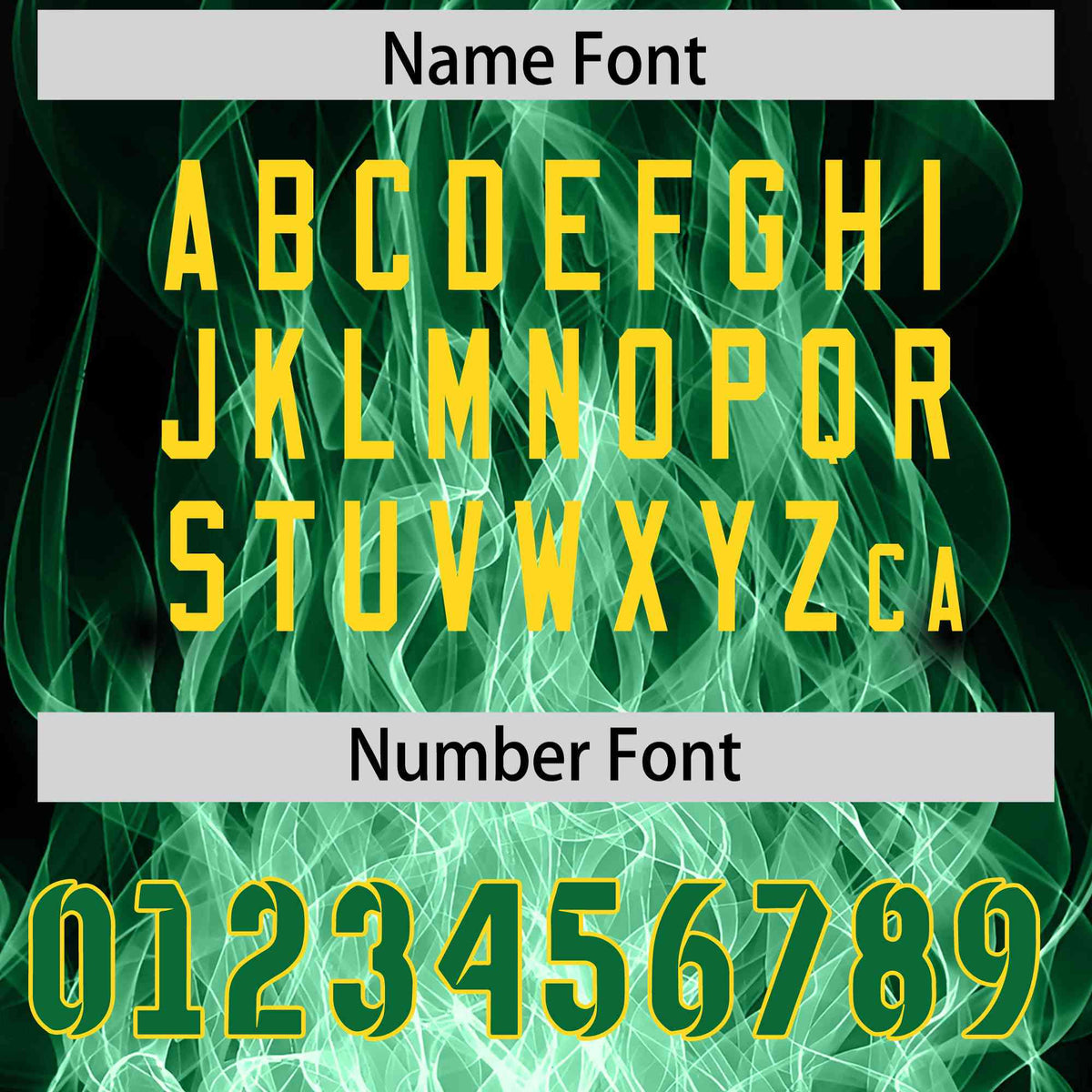 Custom Black Kelly Green Colorful Flame Pattern Long Sleeve Performance T-Shirt