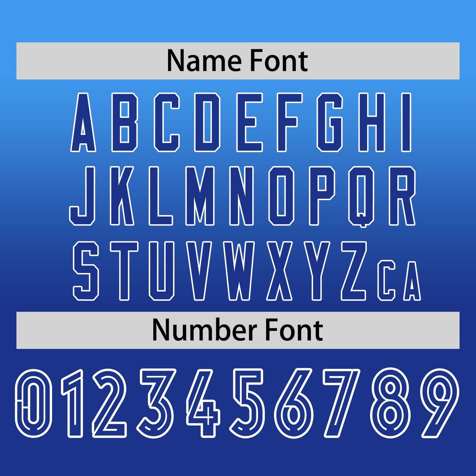 Custom Powder Blue-Royal Gradient Fashion Design Long Sleeve Performance T-Shirt