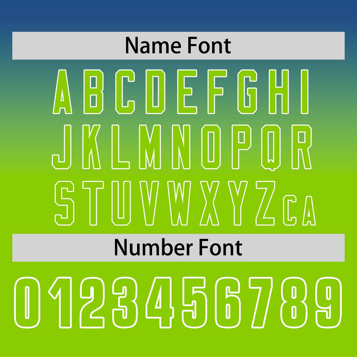 Custom Royal-Neon Green Gradient Fashion Design Long Sleeve Performance T-Shirt