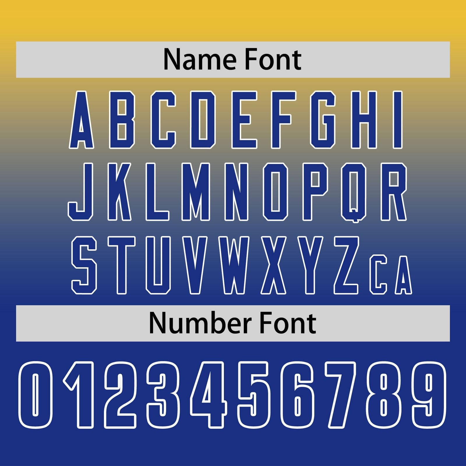 Custom Gold-Royal Gradient Fashion Design Long Sleeve Performance T-Shirt