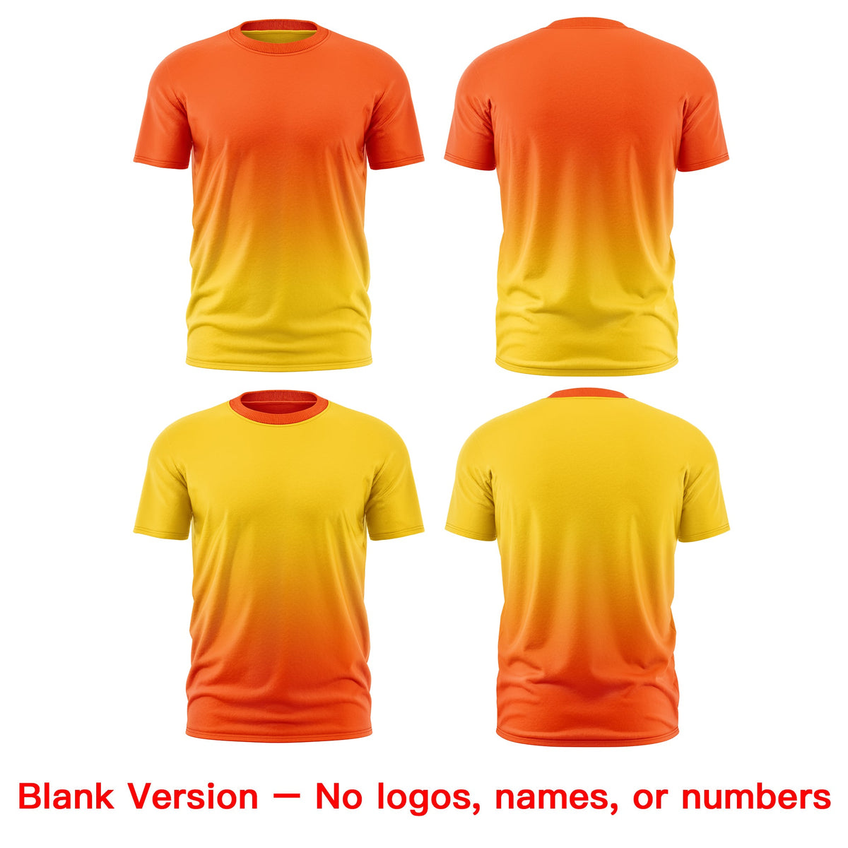 Custom Orange Gold Gradient Fashion Reversible Lightweight T-shirt| KXKSHOP